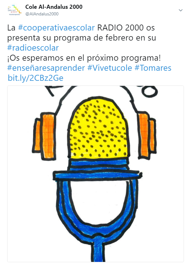 Colegio Al-Andalus 2000 - •	Radio escolar gestionada por la cooperativa escolar de 4º de primaria